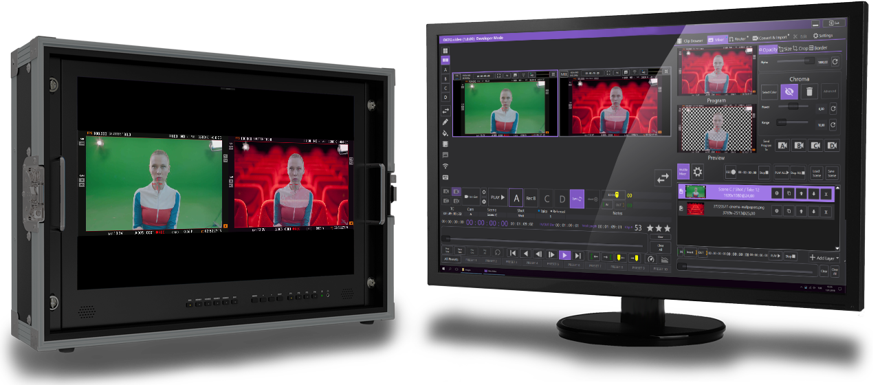 Video Mixer with SDI monitor